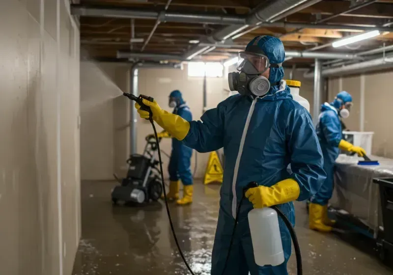 Basement Sanitization and Antimicrobial Treatment process in Pilot Point, TX